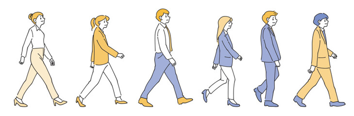 人物おしゃれイラスト素材	