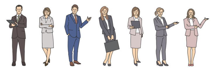 人物おしゃれイラスト素材	