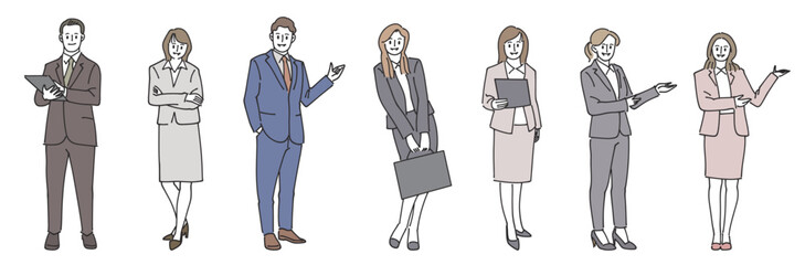 人物おしゃれイラスト素材	