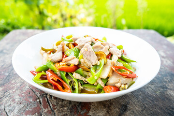 Hunan home-cooked chili fried pork