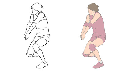 Volleyball Player. Digger.