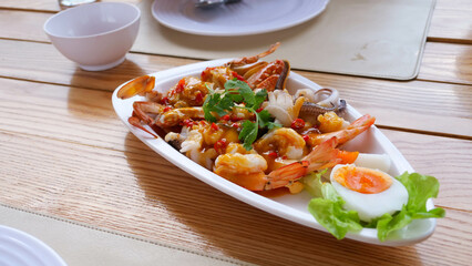 seafood spicy  salad