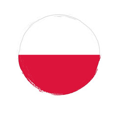 "Flaga Polski" - Flag of Poland, banner with grunge texture © Denis Sined