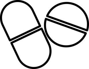 medical pil icon, capsule icon, medicine illustration.eps