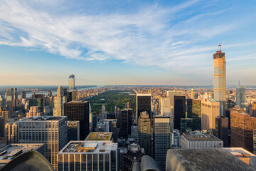 Aerial view of New York City cityscape