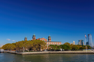 Fototapeta premium Exterior view of the Ellis Island Immigrant Building
