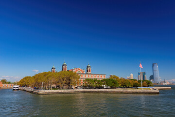 Fototapeta premium Exterior view of the Ellis Island Immigrant Building