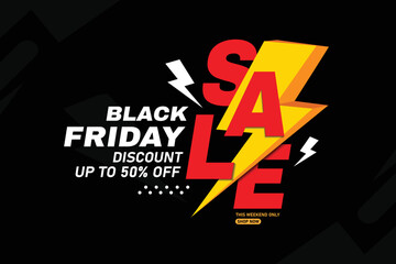 Black Friday Sale vector banner design. sale banner.