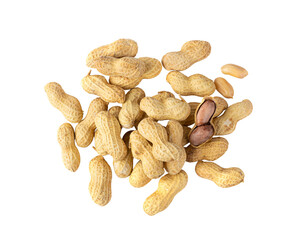 Roasted peanuts isolated on transparent png