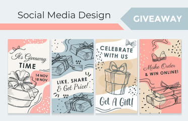Social media page set for online giveaway promotion