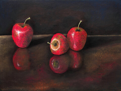Beautiful painting of apples