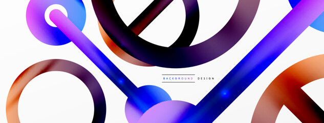 Circle composition abstract background. Trendy techno business template for wallpaper, banner, background or landing