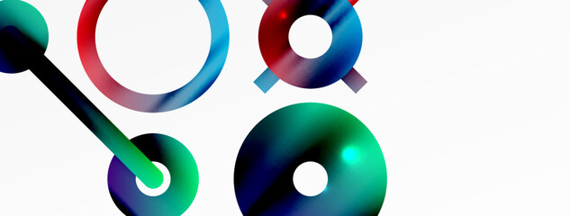 Circle composition abstract background. Trendy techno business template for wallpaper, banner, background or landing