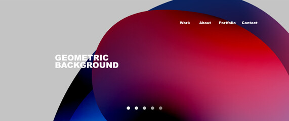 Fluid shapes vector abstract background