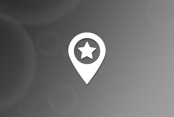 Map pointer star icon