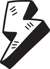 Hand Drawn thunder illustration
