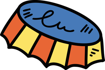 Hand Drawn soft drink bottle cap illustration