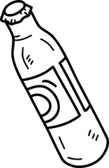 Hand Drawn soft drink bottle illustration