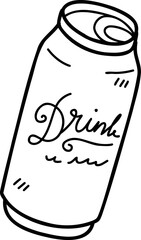 Hand Drawn soft drink cans illustration