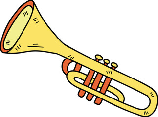 Hand Drawn trumpet illustration