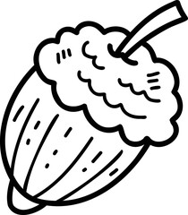 Hand Drawn acorn illustration