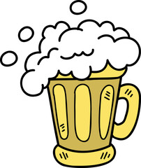 Hand Drawn beer glass illustration