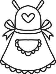 Hand Drawn maid apron illustration
