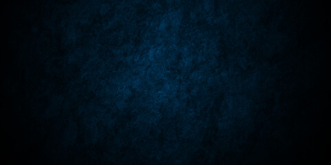 Black and blue stone concrete grunge wall texture and backdrop background anthracite panorama. Panorama dark black or blue slate background or texture.	
