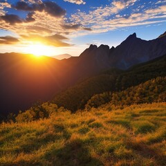 Obraz premium sunrise in the mountains