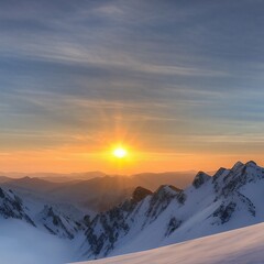 sunrise in the mountains