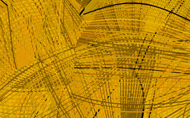 Dark Yellow vector pattern with random forms.