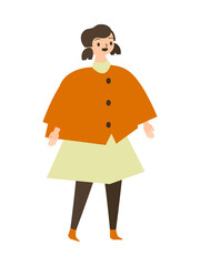 冬の女の子のイラスト