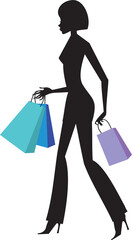 women shopping model