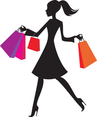 women shopping model