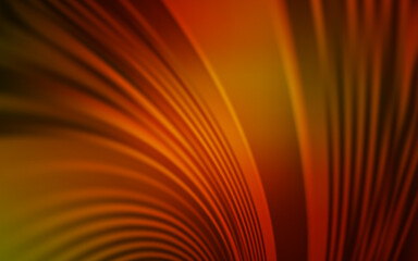 Dark Orange vector texture with bent lines.
