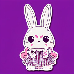 Obraz premium sticker, Rabbit bunny, design