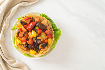 Stir fried mixed Chinese fruits .and nuts
