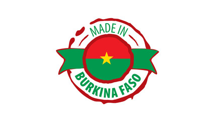 Burkina Faso flag, vector illustration on a white background.