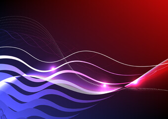 Abstract of curves, colors, and lights, graceful dynamism, design, and style.