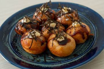 Takoyaki ball dumplings or Octopus balls
