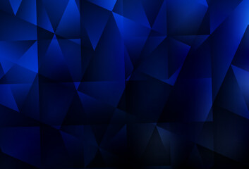 Fototapeta premium Dark BLUE vector polygon abstract layout.