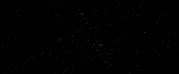 Abstract glitter background, snow imitation in silver, on black, white scratches isolated on a black background. template for design.