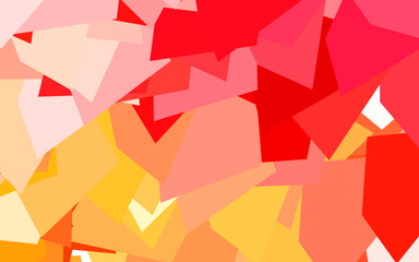 Light Red, Yellow vector pattern with polygonal style.