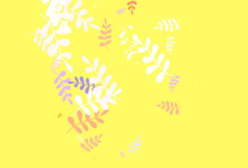 Obraz premium Light Multicolor vector doodle backdrop with leaves.