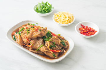 Stir Fried Fish with Chinese Celery