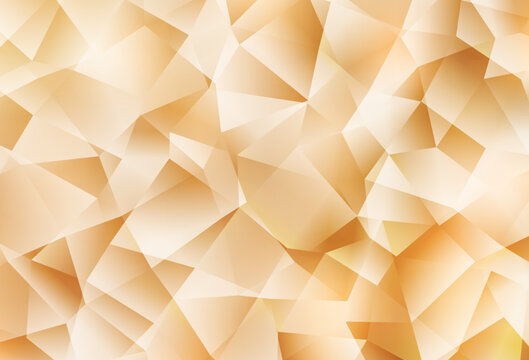 Light Yellow vector triangle mosaic texture. © smaria2015