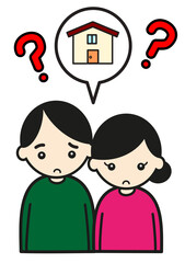 家に関する疑問を持つカップル