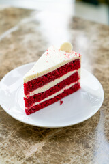 red velvet cake on plate