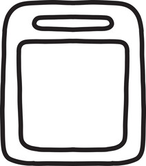 Hand Drawn wooden cutting board illustration