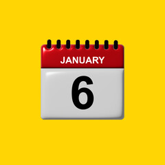 january 3d calendar vector design. january calendar design template. 3d calendar design vector illustration